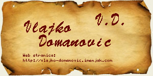 Vlajko Domanović vizit kartica